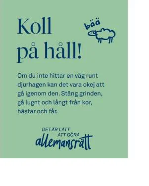 Betande djur är en somrig syn. Du gör allemansrätt när du passerar på avstånd och låter djuren vara ostörda i sin hage. Du kan gå genom hagen, men välj hellre en väg runt den om du kan. Djur med ungar är lockande att klappa, men fråga den som äger djuren om lov först, djuren mår bäst av lugn och ro.

Det är lätt att göra allemansrätt. 

#naturumtrollskogen #naturum #detärlättattgöraallemansrätt #naturvårdsverket #norraöland #öland
